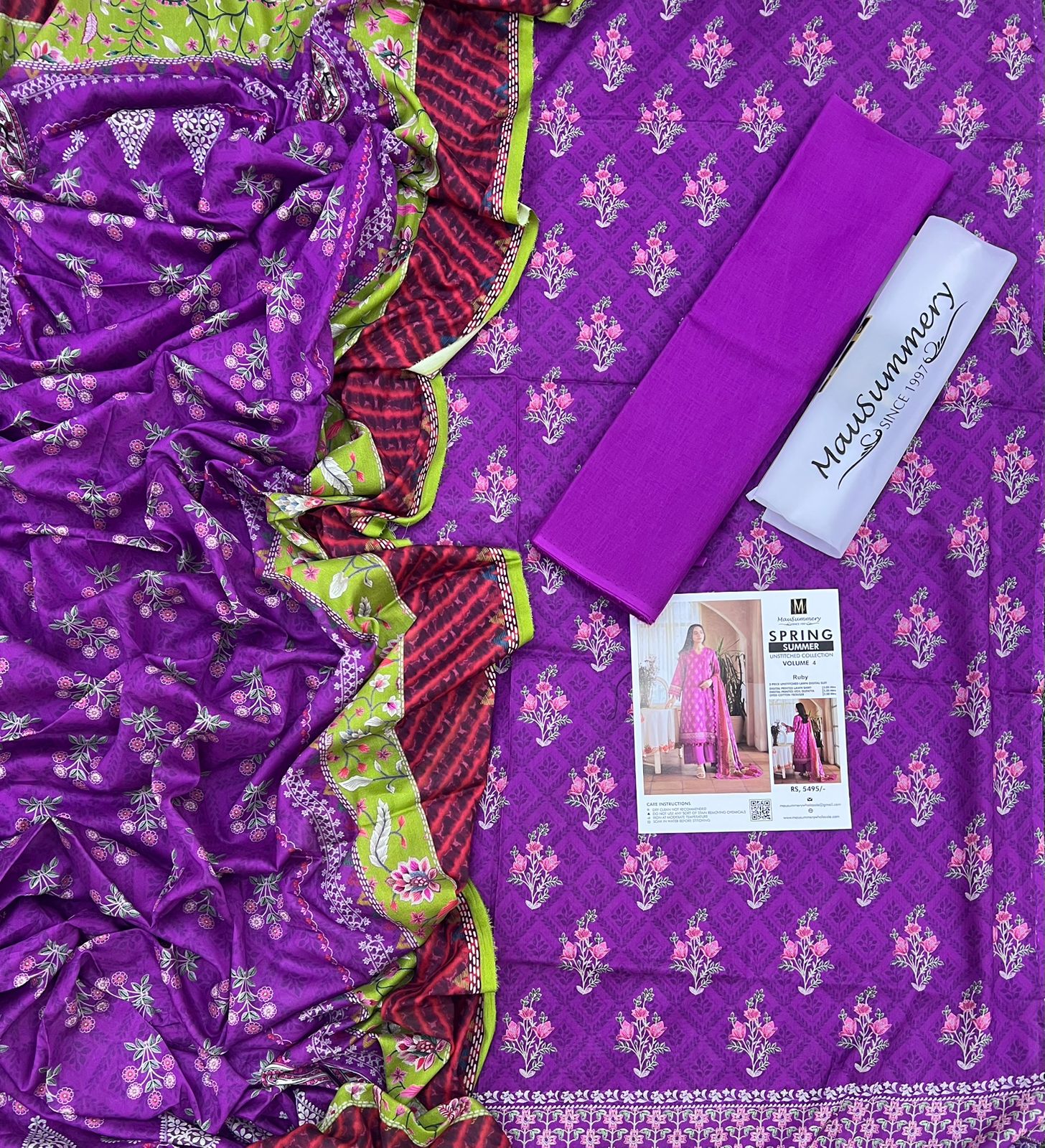 MauSummary Lawn 3PC - Unstitched