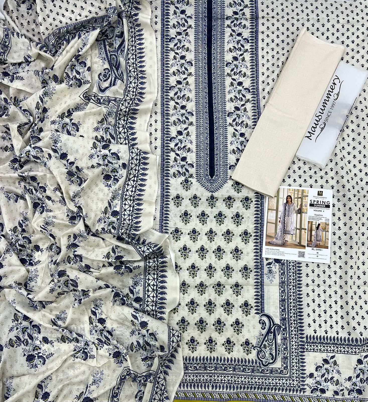 MauSummary Lawn 3PC - Unstitched