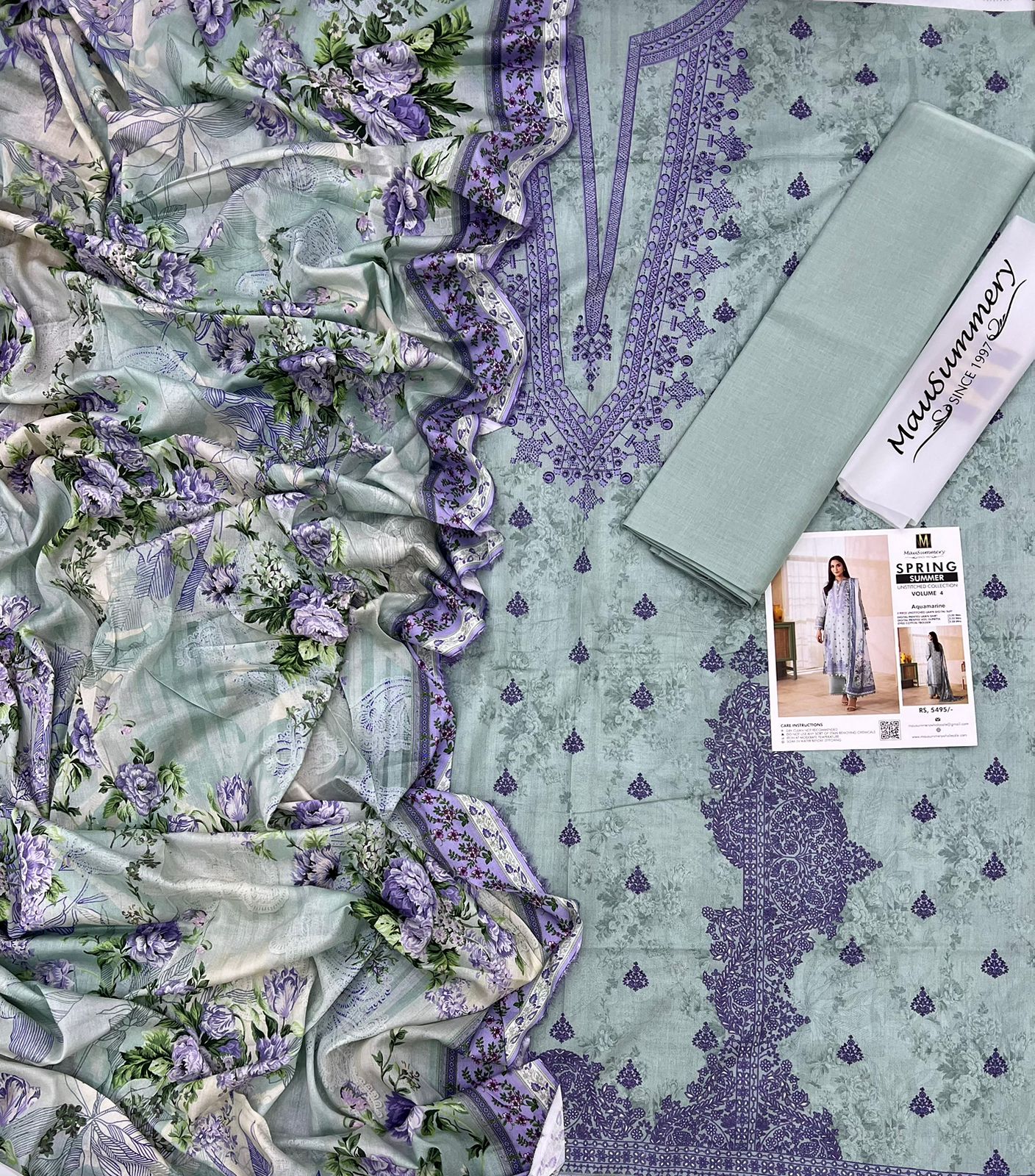 MauSummary Lawn 3PC - Unstitched