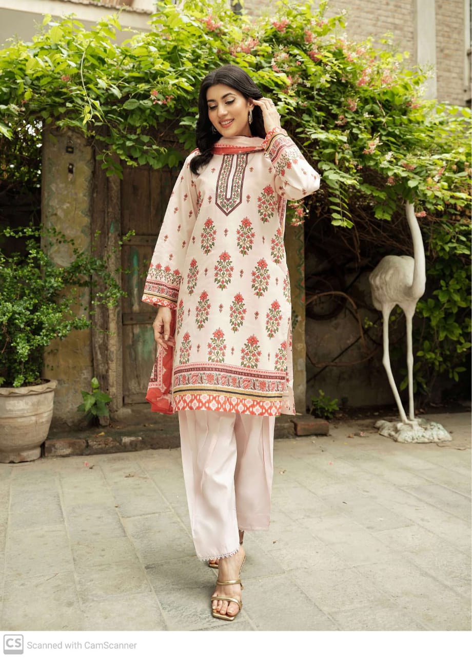 Motifz Desire Lawn 3PC - Unstitched