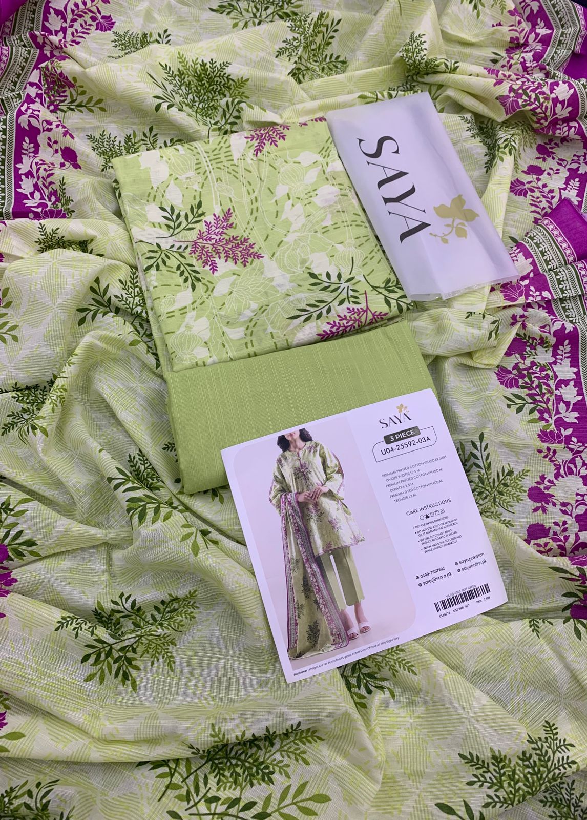 SAYA Khaddar 3PC - Unstitched